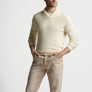 Peter Millar Savona Waffle Popover Shawl Collar Sweater Men’s Size XL